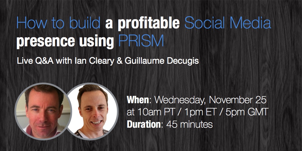 How to build a profitable social media presence using PRISM