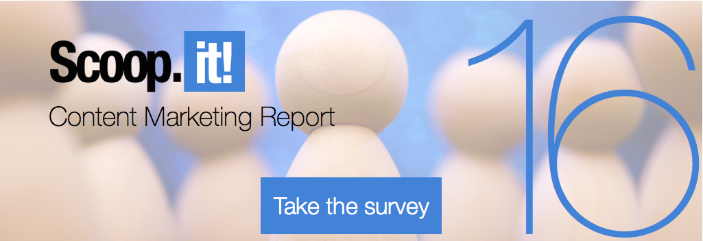 scoop.it annual content marketing report 16 CTA take survey