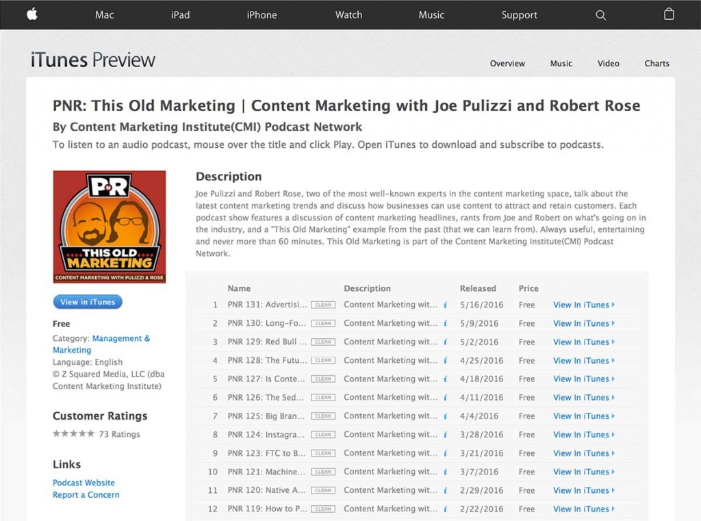 curated content