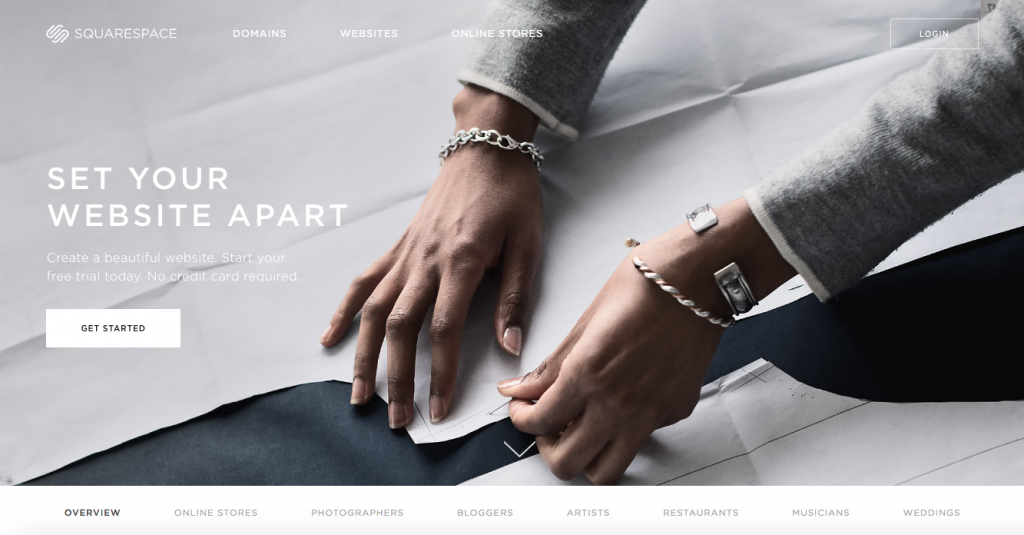 5 core tenets of clean web design Squarespace example