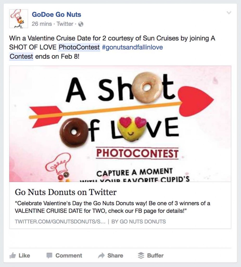 A Facebook photo contest is user generated content