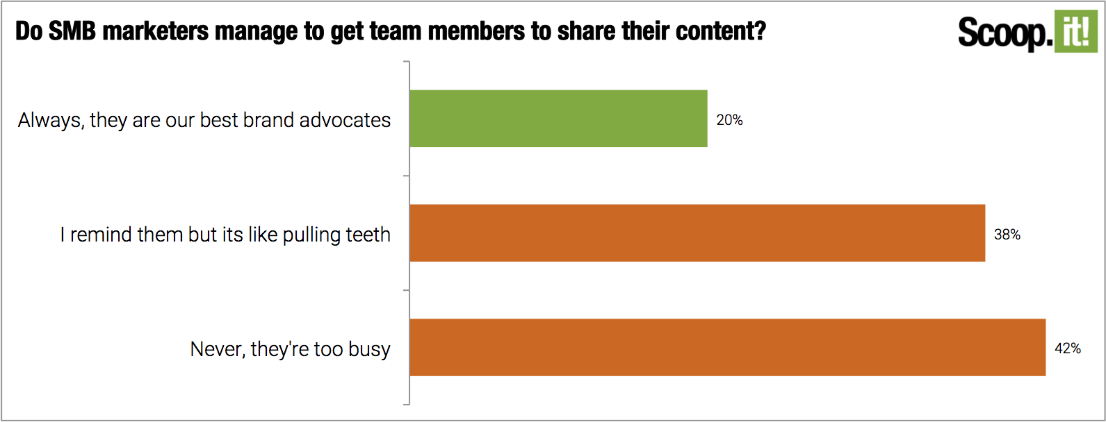 team members share content