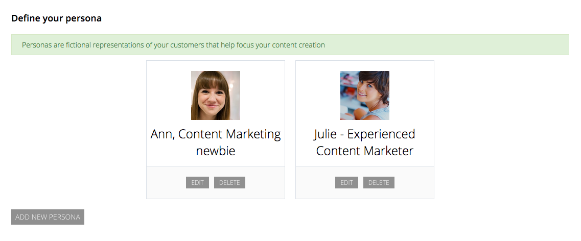 Define your audience or customer personas before you start filling in your editorial calendar.