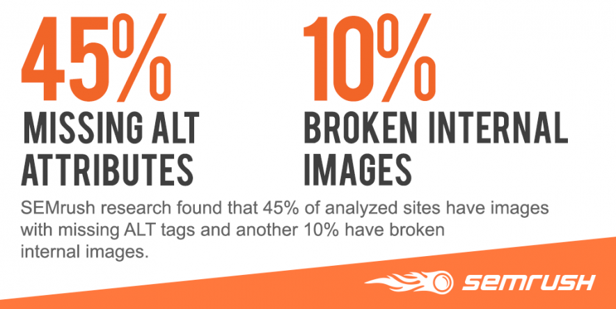 Nearly half of all websites are neglecting their image alt tags. It's crippling their visual content marketing