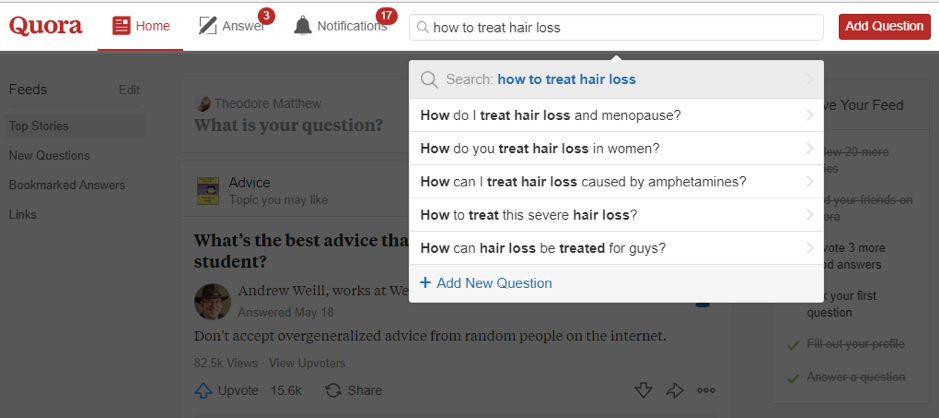 quora more suggestions