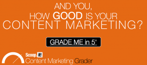 CTA and you how good is your content marketing - take the content marketing roi grader