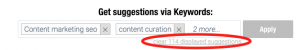 Content curation: clearing suggested content