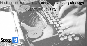 Finding the most efficient content marketing strategy: quantity vs quality