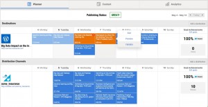 A view of Content Director’s Smart Content Marketing Calendar