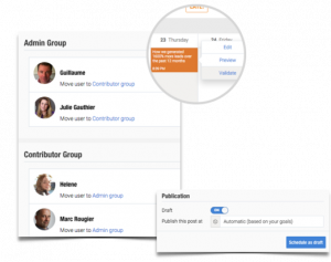 Good editorial calendar software will let you assign different roles, tasks and permissions to different users